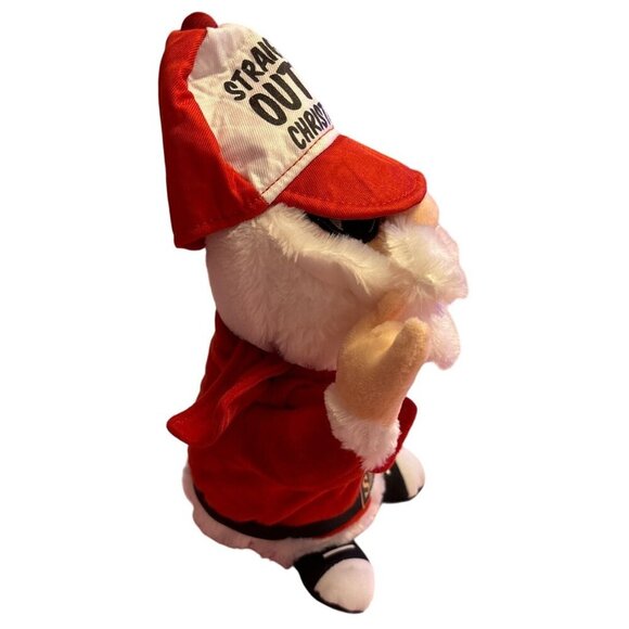 Enchanted Forest Battery Operated Rapping Santa Plush Toy - Picture 5 of 8